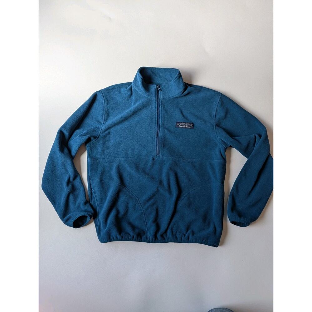 Outdoor Voices Pullover Mens Med Blue 1/4 Zip Long Sleeve Athletic Stretch Top